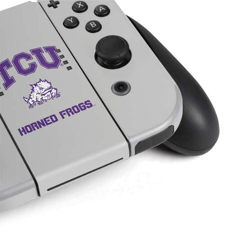 Texas Christian University Horned Frogs Logo Print Nintendo Switch OLED (2021) Skin